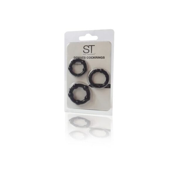 Kit de 3 anillos peneanos black
