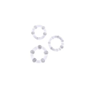 Kit de 3 anillos peneanos - cristal