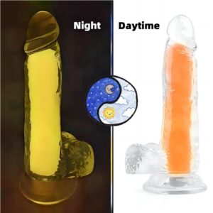 Dildo Neon (brilla en la oscuridad) naranja