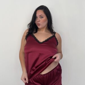 Musculosa de satén
